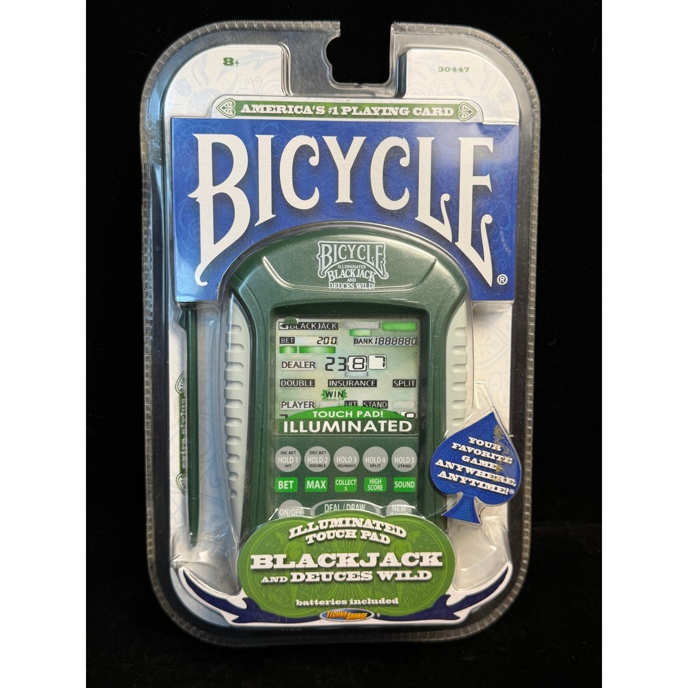 Blackjack & Deuces Wild-Bicycle Handheld Electronic Game, Illuminated, NEW